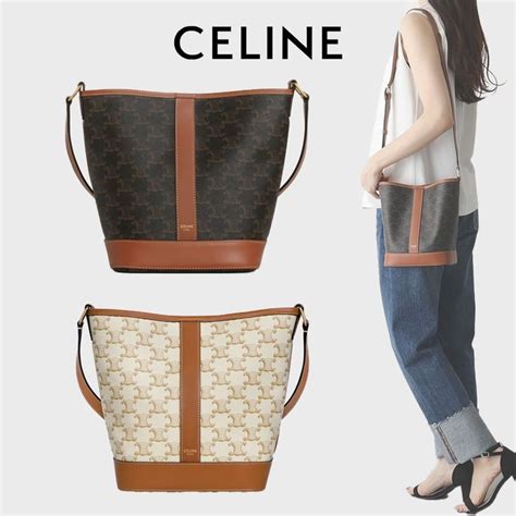 celine canvas bucket|celine triomphe canvas bag.